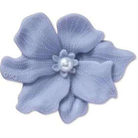 Jibbitz-Anstecker „Periwinkle-Blume mit Perle“