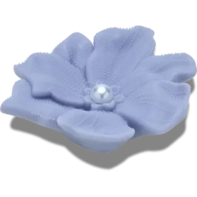 Jibbitz-Anstecker „Periwinkle-Blume mit Perle“