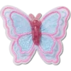 Jibbitz-Anstecker „Schmetterling aus Netzstoff mit Pailletten“
