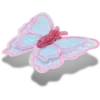 Jibbitz-Anstecker „Schmetterling aus Netzstoff mit Pailletten“