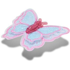 Jibbitz-Anstecker „Schmetterling aus Netzstoff mit Pailletten“