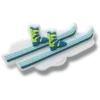 Jibbitz-Anstecker „Skier und Skischuhe“