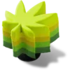 Jibbitz-Anstecker „Stacked Hemp Leaf“ Jibbitz-Anstecker „Stacked Hemp Leaf“