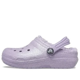 Kinderschuhe – Classic Lined Clogs mit Glitter „Lila“