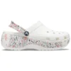 Klassische Americana-Paisley-Platform Clogs „Weiß“