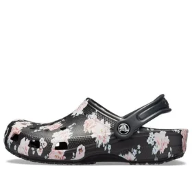 Klassische bedruckte Clogs „Black Pink“