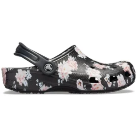 Klassische bedruckte Clogs „Black Pink“