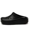 Klassische Clogs mit stumpfer Spitze „Schwarz“