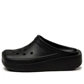 Klassische Clogs mit stumpfer Spitze „Schwarz“