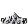 Klassische Cozzzy-Marbled-Sandalen „Black White“