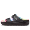 Klassische Cozzzy-Sandalen mit Sprühfärbung „Black Multi“