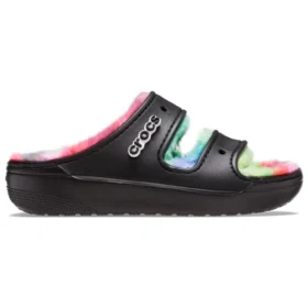 Klassische Cozzzy-Sandalen mit Sprühfärbung „Black Multi“