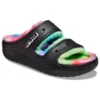 Klassische Cozzzy-Sandalen mit Sprühfärbung „Black Multi“