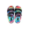 Klassische Cozzzy-Sandalen mit Sprühfärbung „Black Multi“