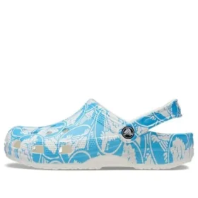 Klassische Duke-Print-Clogs „Blau-Weiß“