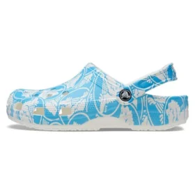 Klassische Duke-Print-Clogs „Blau-Weiß“