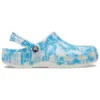 Klassische Duke-Print-Clogs „Blau-Weiß“