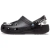 Klassische „Feel The Positivity“ Freizeit-Unisex-Sandalen in Schwarz