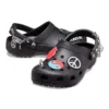 Klassische „Feel The Positivity“ Freizeit-Unisex-Sandalen in Schwarz