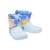 Klassische, gefütterte Neo-Puff-Stiefel „Tie-Dye Mineral Blue“
