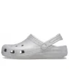 Klassische Glitter-Clogs „Silver“