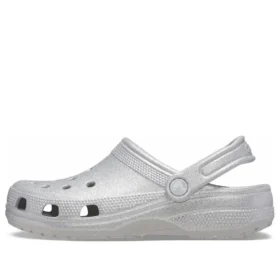 Klassische Glitter-Clogs „Silver“