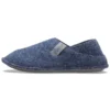 Klassische Hausschuhe mit weicher Sohle – Unisex-Hausschuhe in Blau