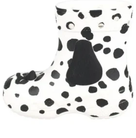 Klassische I AM Dalmatiner-Stiefel „White Black“