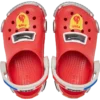 Klassische „Iam Fire Truck Lights“-Clogs für Kleinkinder mit Riemen am Fersenbereich