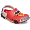Klassische „Iam Fire Truck Lights“-Clogs für Kleinkinder mit Riemen am Fersenbereich