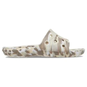 Klassische marmorierte Sandalen „White Brown“