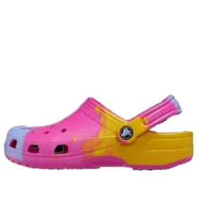 Klassische Ombré-Clogs „Pink Gelb Blau“