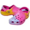 Klassische Ombré-Clogs „Pink Gelb Blau“