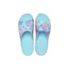 Klassische Plateau-Pantolette mit Palmenprint „Blue Multi-Color“