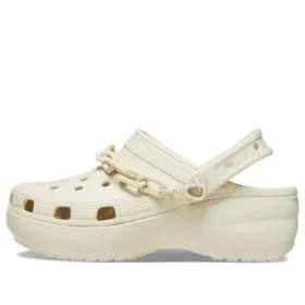 Klassische Platform Clogs „Bone“