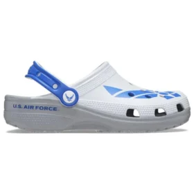 Klassische US-Air-Force-Clogs „Weiß-Blau-Grau“