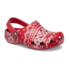Klassische Weihnachtspullover-Clogs „Rot-Weiß“