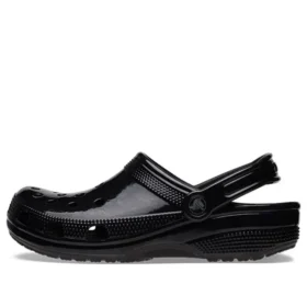 Klassischer Hochglanz-Clog „Black“