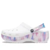 Klassischer Platform Clog „Weiß-Lila“