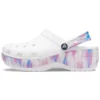 Klassischer Platform Clog „Weiß-Lila“
