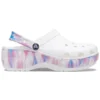 Klassischer Platform Clog „Weiß-Lila“
