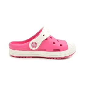 Kleine Crocs Outdoor-Sandalen mit flachem Absatz in Rosa