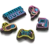 Leuchtende Neon Gamer 5er-Pack Jibbitz-Anstecker