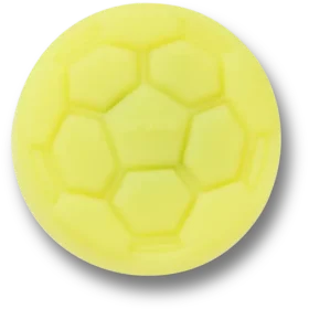 Leuchtender gelber Fußball-Jibbitz-Anstecker
