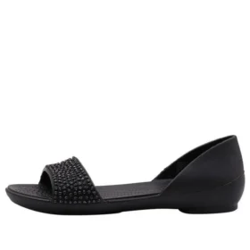 Lina Embellished D’Orsay-Flache Schuhe „Schwarz“