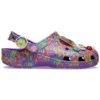 Lisa Frank x Classic Clog „Neon Purple Multi Hearts“