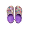 Lisa Frank x Classic Clog „Neon Purple Multi Hearts“