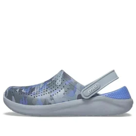 LiteRide Clogs mit Camo-Print „Blau Grau“