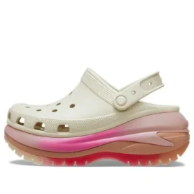 Mega Crush Color Dip Clog „Weiß-Rosa“
