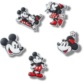 Mickey und Minnie PVC 5er-Pack Jibbitz-Anstecker